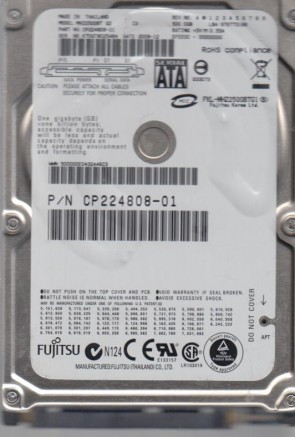 MHZ2500BT G2 Fujitsu 500GB SATA 2.5 Inch Hard Drive